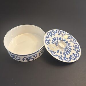 ARTISAN DE LUXE Blue Rose Scroll Covered Tortilla Keeper Warmer - 100% M…